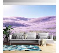 Lavender Meadow Wall Mural 3D Effect Photo Wallpaper 250Cmx175Cm(Wxh) Mural Panoramic Wall Tapestry Modern Art Non-Woven Wallpaper for Bedroom Living Room-Not Peel N' Stick Lavender Meadow 250Cmx175