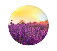 Lavender Metal Round Button Badge with Pin,Personalised Print Decor Badges 6 Cm for Bags Backpack Jacket Clothing