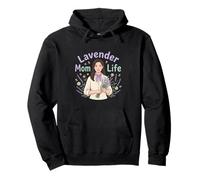 Lavender Mom Life Floral Cottagecore Aesthetic Design Pullover Hoodie