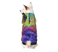 Lavender Oil Painting Print Dog Hoodie Sweatshirt For Small Dogs, Warm, Soft And Breathable Pet Clothes, Easy To Wear Jumper For Winter And Fall Warm