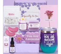 Lavender Pamper Gifts for Women Birthday, Unique Self Care package for Her Ladies Pamper Hampers Kit, Wellbeing Spa Set Get Well Soon Gift Ideas for Women Best Friend Sister Bestie Auntie Mum Wife