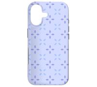 Lavender Pastel Blue Purple Cross Leaves Petals Pattern Case for iPhone 17
