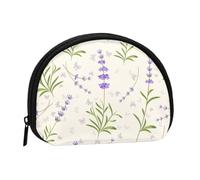 Lavender PatternSmall Makeup Sanitary Napkin Storage Bag,Women's Cosmetic Coin Purse