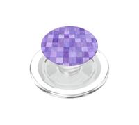 Lavender Purple Checkered Pattern Checkerboard Pastel Mosaic PopSockets PopGrip for MagSafe