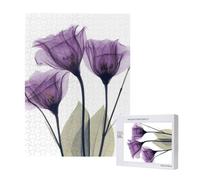 Lavender Purple Hope Flowers,500 Pieces Wooden Jigsaw Family Game Jigsaw Puzzles for Adults Teens