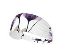 Lavender Purple Hope Flowers,Sports Sweatband for Unisex Multi Headband Elastic Exercise Hairband