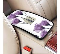 Lavender Purple Hope Flowers, Vehicle Center Console Armrest Cover Pad Soft Comfort Car Handrail Box Cushion Universal