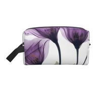 Lavender Purple Hope FlowersMakeup Trave Bag for Women,Cosmetic Large Capacity Organizer