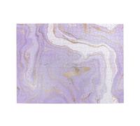 Lavender Purple Marble Golden Line,500 Pieces Puzzles for Adults-Wooden Jigsaw Puzzle for Adults Elderly
