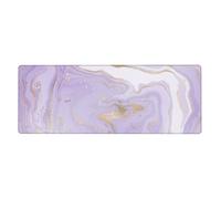 Lavender Purple Marble Golden Line,Mouse Pad Large Desk Pad Computer Keyboard Mouse Mat With Non Slip Rubber Base 30 x 80 cm