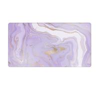 Lavender Purple Marble Golden Line,Mouse Pad Large Desk Pad Computer Keyboard Mouse Mat with Non Slip Rubber Base 40 x 70 cm