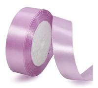 Lavender Ribbon 25mm x 23 Meters, Satin Fabric Ribbons for Gift Wrapping, DIY Crafts, Hair Bows, Florist Bouquets, Balloons, Sewing Projects, Christmas, Wedding Party and Birthday Cake Decorations