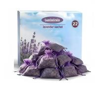 Lavender Sachet Bags, 100% Natural French Potpourri Dried Lavender Sachets for Drawers and Closets, Strong Smell Fragrance Fresh Scents Home