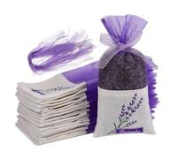 Lavender Sachets, Empty Refillable Purple Sacks with Drawstring, Air Freshener Bags for Wedding Party Decoration (20 Pcs)