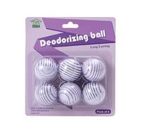 Lavender Scented Odor Eliminator Balls, 6-Pack - Natural Purple Lavender Deodorizer for Closet, Shoe, Car & Home - Long-Lasting Freshener, Moisture Absorbent, Non-Toxic & Reusable (Purple, 6)