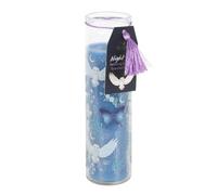 Lavender Scented Tube Candle with Mystical Forest Design - 50-Hour Burn Time, Repurposeable Glass Jar for Flowers - Calming Fragrance & Magical Decor for Any Room