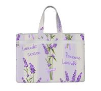 Lavender Season Aroma Charming,Canvas Document Bag Zipper File Tote Bag Handbag Briefcase for School Office