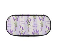 Lavender Season Aroma Charming,Small Pencil Case Large Capacity Pencil Pouch Office Stationery Organizer