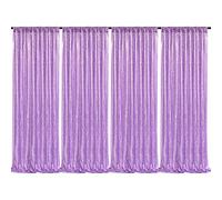 Lavender Sequin Backdrop Drapes 4 Panels 2FTx8FT Glitter Backdrop Curtains for Wedding Party Stage Decorations