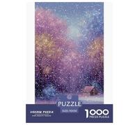 Lavender Snow Forest 1000-piece Puzzle 70x50cm/1000pcs, - Creative Stress-relief Game, Educational And Decoration Gift, Ideal for Families