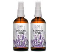 Lavender Sprays 2x100 ml - 100% Pure Lavender Essential Oil - Room Spray Mist for Aromatherapy - Great for SPA Yoga - Pillow Spray for Relaxation - Good Sleep
