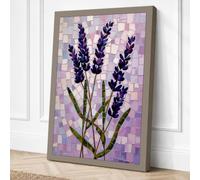 Lavender Sprigs Botanical Canvas Wall Art Print 18x12 Inch