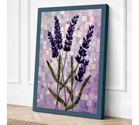 Lavender Sprigs Botanical Canvas Wall Art Print 18x12 Inch
