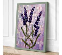 Lavender Sprigs Botanical Canvas Wall Art Print 30x20 Inch