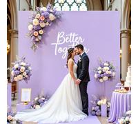 Lavender Square Arch Backdrop Cover 6.6FT x 6.6FT Arch Covers Stretchy Backdrop Spandex Fitted Arch Cover Balloon Photo Backdrops Covers for Wedding Birthday Party Graduation Baby Shower Decoration