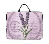 Lavender Stamp Laptop Case Sleeve 14 inch Shockproof Protective Notebook Case Travel Laptop Bag with Handle Waterproof Computer Cover Briefcase Handbags for Men Women
