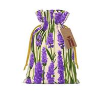 Lavender Stamp Print Drawstring Gift Bags,For Holiday Season,Birthdays,Anniversaries And Any Special Occasion