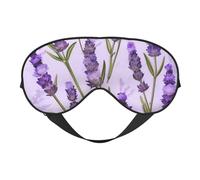 Lavender Stamp Print Functionality Outdoor Travel Eye Mask Breathable Camping Meditation Yoga Friendly