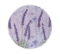 Lavender Stamp Printed Gaming Mouse Pad 2 PCS, Round Non-Slip Rubber Base Laptop Mousepad Desk Mat for Gamer, Office, Home