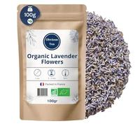 Lavender Tea Organic, Dried Flowers, Sleep & Calm, Caffeine-Free 100g | Whole Lavandula angustifolia buds · Caffeine free infusion for calm & sleep · Edible for baking & cooking · Packed in France