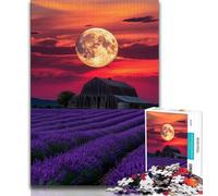 Lavender Under The Moon 1000 Piece Jigsaw Puzzle for Adults And Teenagers,Educational Toy Funny Family Games Unique Home Decor (38x26cm)
