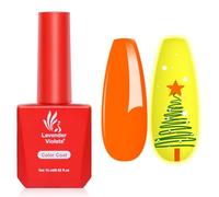 Lavender Violets 15ml Gel Nail Polish Glow in The Dark Neon Orange Halloween Autumn Pumpkin Colour UV LED Soak Off Manicure Pedicure Larger Content A0162