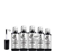 Lavender Violets 5-in-1 Gel Nail Polish Starter Kit - Nail Primer, Milky Pink Rubber Base, Builder Gel, Matte & Glossy Top Coat for Nail Strengthening & Extension Manicure Set for Beginners C5