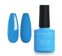 Lavender Violets 8ml Gel Nail Polish UV LED Soak Off Nail Lamp Curing Manicure Pedicure Classical Coloured Bottle Long Lasting Easy Apply Azure Blue D131