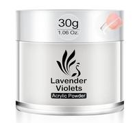 Lavender Violets Clear Dipping Powder for Nails 30g - Acrylic 2-in-1 3D Carving Marble Styling| DIY Salon-Grade Manicure | Air Dry, Sheer Base Color, Strengthening | Prevents Breakage N101