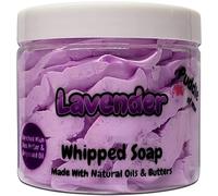 Lavender Whipped Soap Body Wash - 150g - Natural Oils and Butters - Calm & Relaxing Scent - Vegan Friendly - Puddle of Wax - Made in the UK