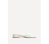Lavender White Faux Leather Mule Linzi White 3-Standard Fit