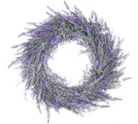 Lavender Wreath Artificial 18x18in Spring Wreath Decorative Hanging Vivid Wreath Spring Decor for Front Door Wall Wedding Spring Wreath