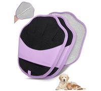 Lavendex 2PCS Pet Hair Removal Gloves, Electrostatic Pet Grooming Gloves for Dogs & Cats, Washable Deshedding & Furniture Cleaning Tool, Five-Finger Design Brush for Sofa, Carpet, Clothes (Purple)