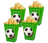 LaVenty 12PCS Football Party Bag Party Favours Popcorn Boxes Treats Candy Goodies Supplies for Blocks Birthday Party Decoration