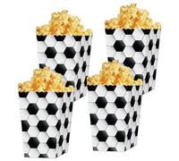 LaVenty 12PCS Football Party Bag Party Favours Popcorn Boxes Treats Candy Goodies Supplies for Blocks Birthday Party Decoration