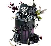 LaVenty 20 PCS Rip To My 20s Cake Toppers Gothic Birthday Cake Decorations