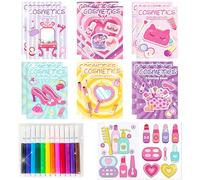 LaVenty 24 PCS Mini Coloring Books Bulk Set Party Bag Fillers with Pens Small Activity Books Spa Party Makeup Themes Favors Birthday Goodies Supplies