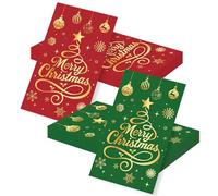 LaVenty 40 Pack Christmas Disposable Paper Decorative Dessert Napkins Xmas Balls Desgin for Party Lunch Dinner Kitchen Bathroom Christmas Party Supplies