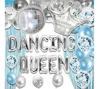 LaVenty Blue Dancing Queen Birthday Decoration Dancing Queen Party Decorations Mamma Mia Disco Birthday Party Decors 70s Disco Decoration