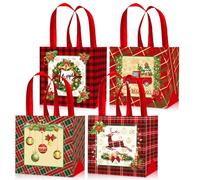 LaVenty Christmas Gingerbread House Gift Boxes Treat Boxes Goodies Gift Bags for Xmas Holiday Party Favor Supplies